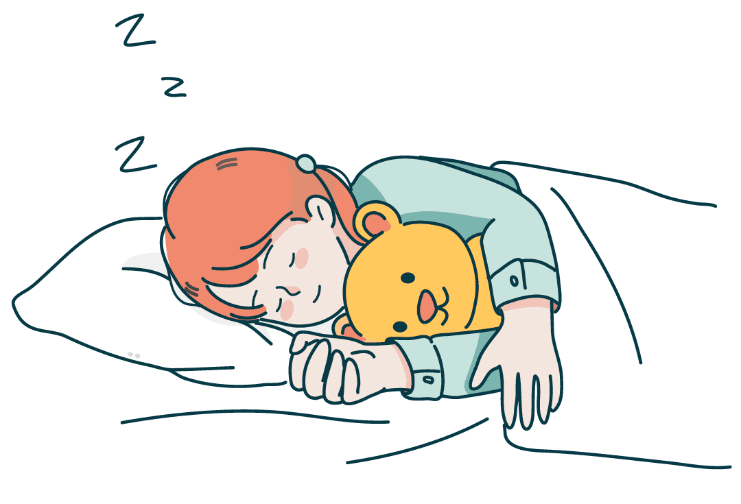 dessin enfant qui dort