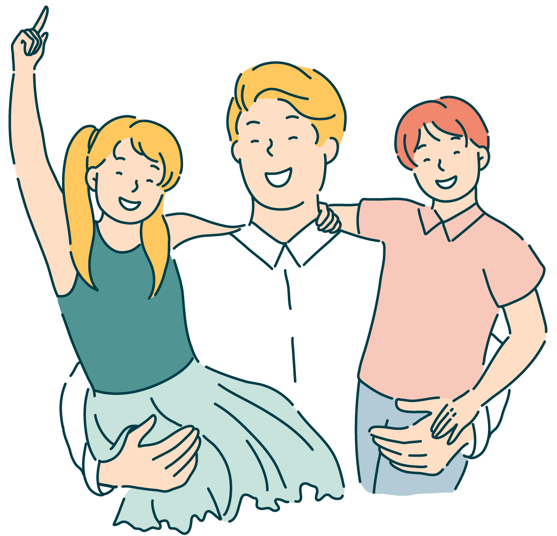 dessin famille heureuse
